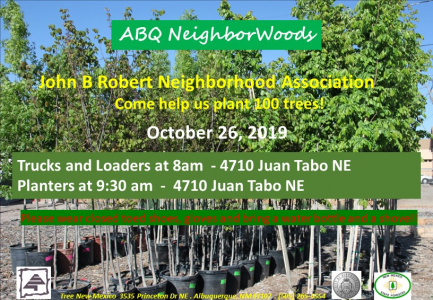 ABQ NeighborWoods Tree Planting in John B Robert neighborhood