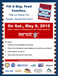 Stamp Out Hunger Food Drive 2015