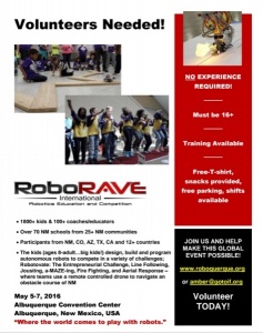 RoboRAVE volunteer robots STEM STEAM robotics 